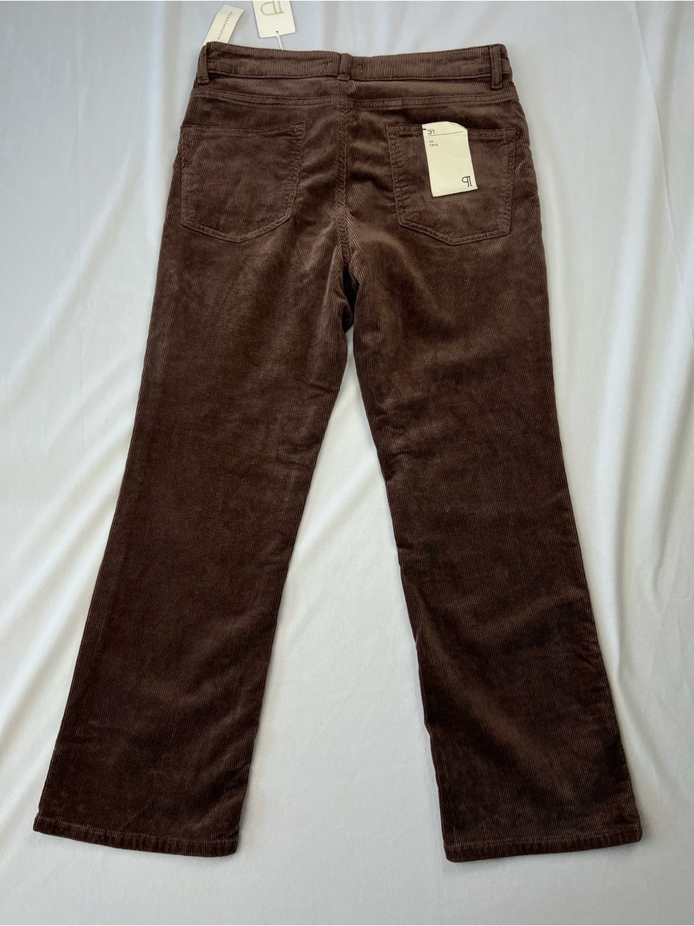Pilcro The Yaya High Rise Flare Kick Corduroy Pants - Ankle Brown NEW - Size 31 - Picture 8 of 9